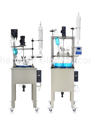 Jacketed Single Layer Glass Reactor Chemical Vacuum Mixing Reaction