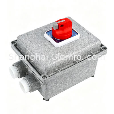 Square 3p Ex-Proof Circuit Breaker Flame Resistant Isolation Cabinet G1 Thread Explosion Protected Residual Current Trip Switch 10-63A for Dangerous Environment