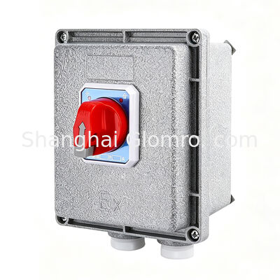 Square 3p Ex-Proof Circuit Breaker Flame Resistant Isolation Cabinet G1 Thread Explosion Protected Residual Current Trip Switch 10-63A for Dangerous Environment