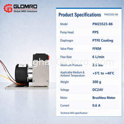 BAXIT PM23523‑86 Gas Sampling Pump Diaphragm Sampling Pump Low Noise Energy‑Saving Corrosion‑Resistant Self‑priming Mini Air Pump