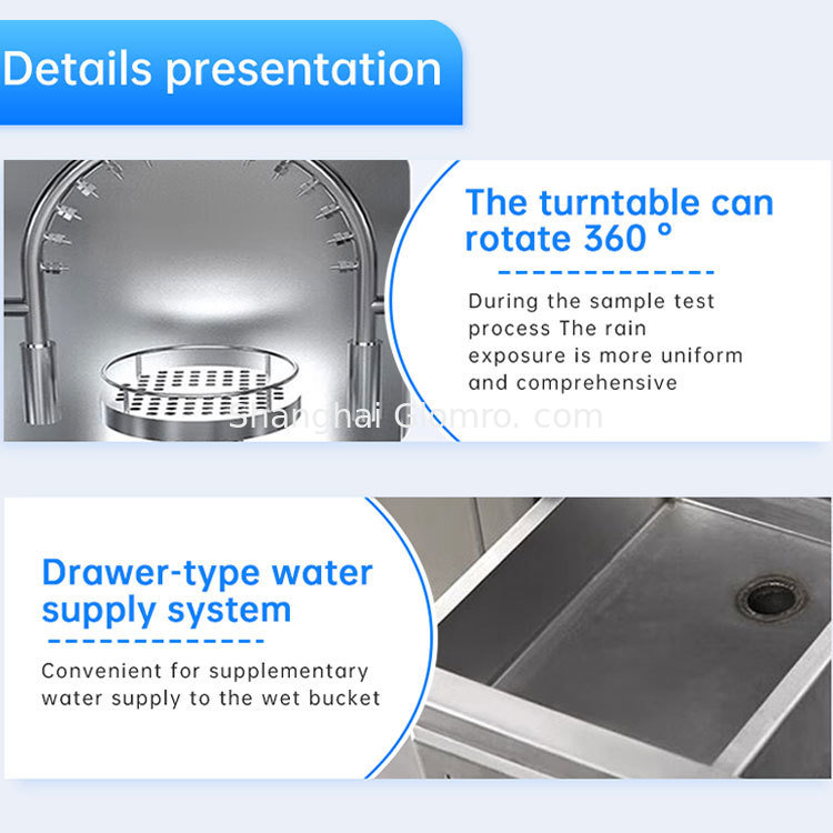 IPX9K High Voltage Waterproof Test Chamber / IPX9K Rain and Water Resistance Test Chamber